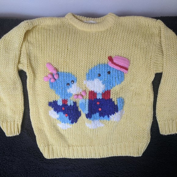 Unique Cute Romantic Pair Love Couple Pullover Dolman Sleeves Loose Sweater 3D - Picture 1 of 16